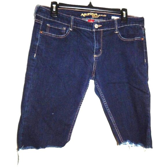 ARIZONA JEAN CO. women's junior's 13 average super skinny denim jean shorts - Picture 2 of 12